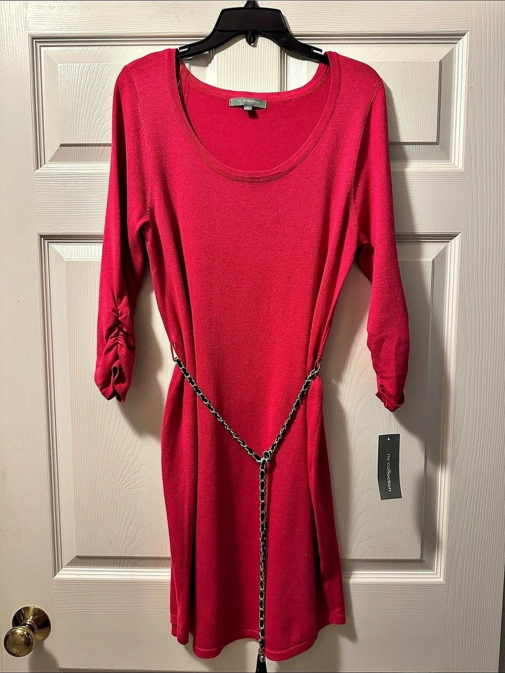 NWT Women’s NY Collection Belted Sweater Dress - Size M